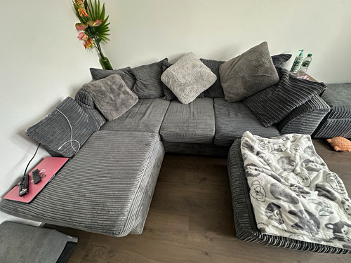 Grey corduroy corner - corduroy,