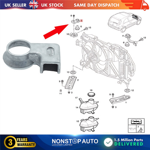 Radiator mounting bracket top - mounting,