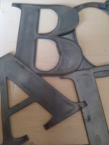 Tall metal letters - tall, a-z