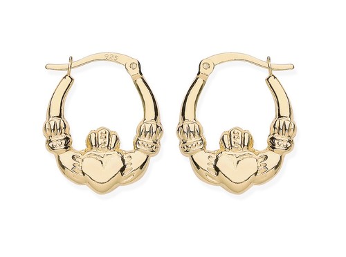 9ct gold silver claddagh - gold,