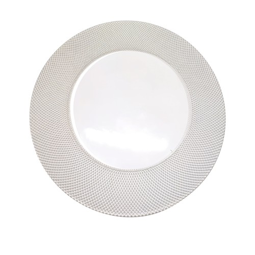 Round inch glass charger - inch,