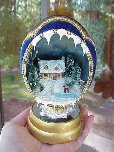 Hand decorated real emu - decorated, egg