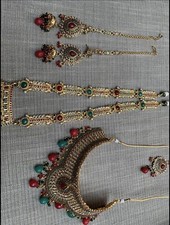 Pakistani/Indian Costume Jewellery Rani Haar Full Set