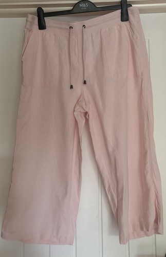 Cropped linen trousers - m&co,