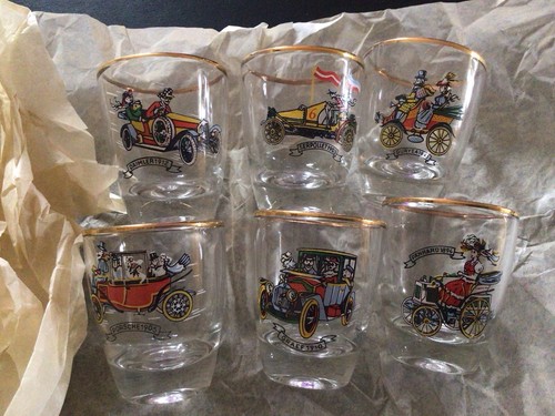 Set gold rimmed shot - 6,