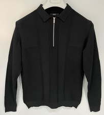 Next Boys Black 1/4 Zip Cotton