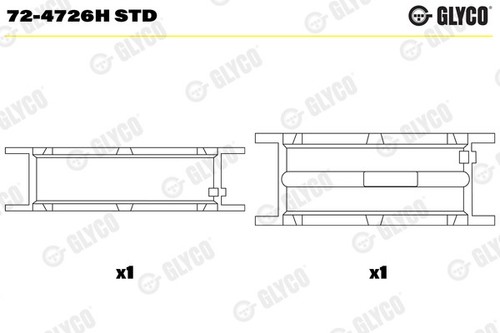 Glyco 4726h std crankshaft - 72-4726h,