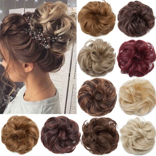 Curly messy real - real, bun