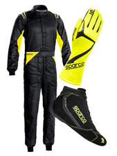 FIA SPARCO Sprint SET Suit Shoes Gloves Racing Rally BLACK/YELLOW