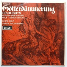 Georg Solti Wagner Gotterdammerung Highlights LP Decca LXT6220 EX/EX 1965 wit...