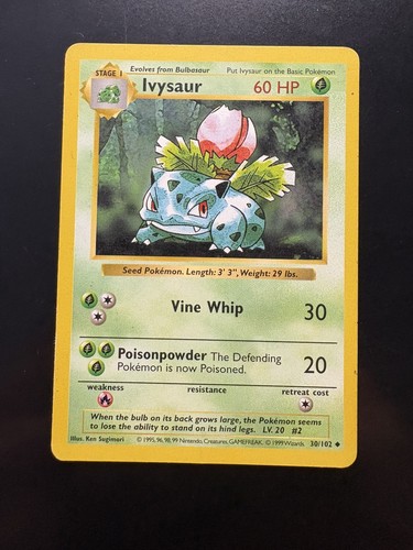 Ivysaur base set shadowless - base,