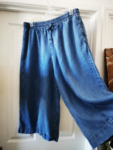 Mid blue culottes wide - culottes,