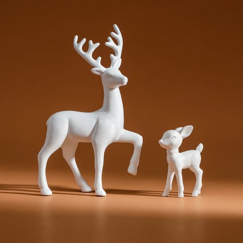 Mother deer fawn figurines - mother, &
