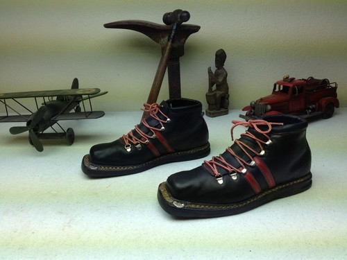 Black red leather fabiano made - leather,