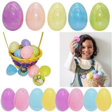 Large Iridescent Easter Filler Eggs, Reusable Empty Egg for Kids Eggs Hunt Game