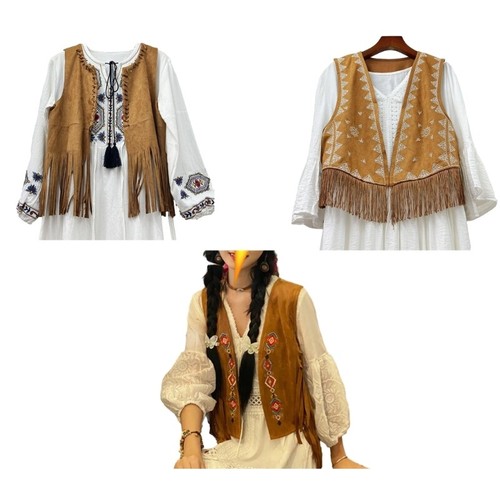 Women fringe vest suedes - fringe,