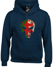 WALES SKULL FLAG HOODY HOODIE WELSH RUGBY FOOTBALL FAN GIFT PRESENT IDEA COOL