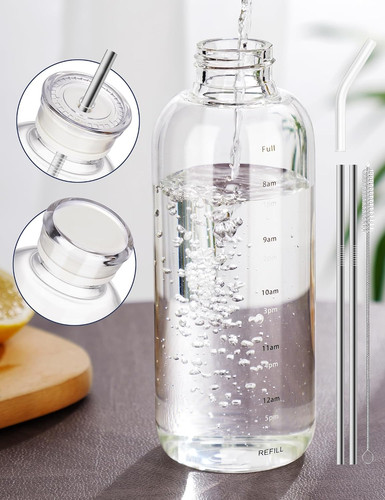 750ml glass water bottle - glass,