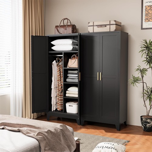 Metal armoire wardrobe closet - armoire,