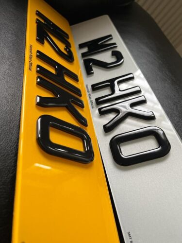 Gel number plates - 3d,