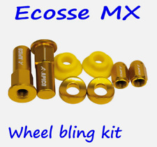 Suzuki RMZ250 APICO Wheel Bling Kit Yellow Rim Lock Nuts Dust Caps