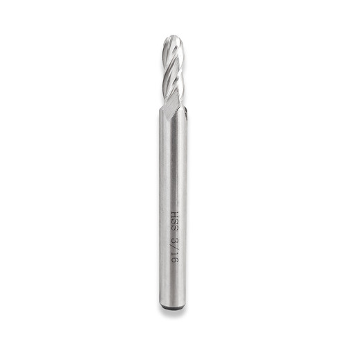 Ball nose end mill hss - 3/16",