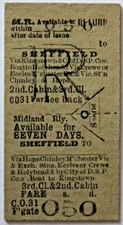 MIDLAND RAILWAY - Seven Days. SHEFFIELD to HOPE, MANCHESTER, ECCLES & BOAT