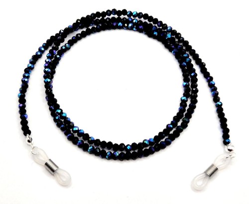 Blueblack crystal beaded - crystal,
