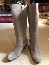 Gabor Long Suede Boots Wedge