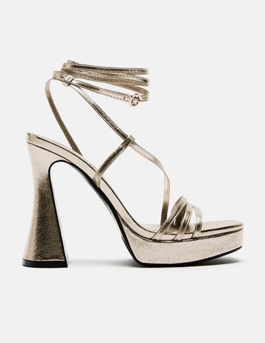 Zara metallic block heel - zara,