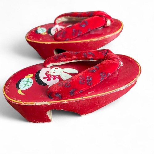 Vintage japanese wooden red - wooden,