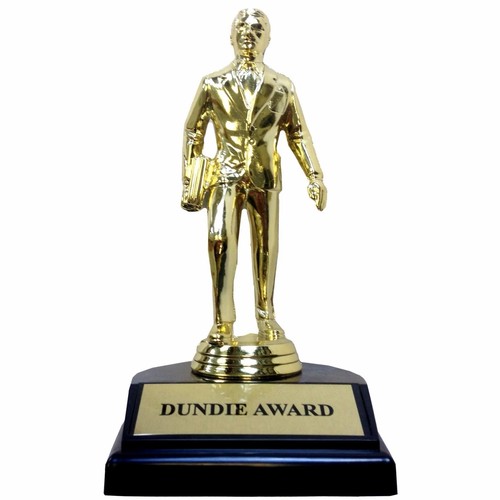Dundie award trophy - dundie, the