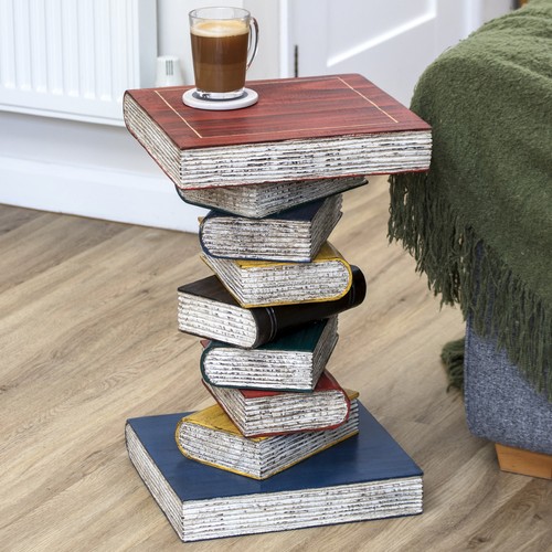 Large coloured wood book - large, stack