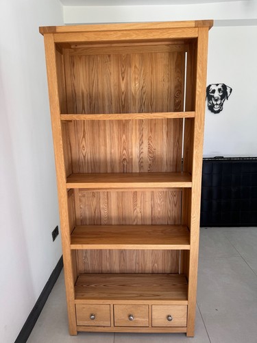 Oak bookcase with - bookcase,