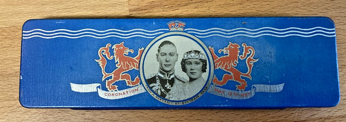 1937 coronation souvenir tin - 1937,