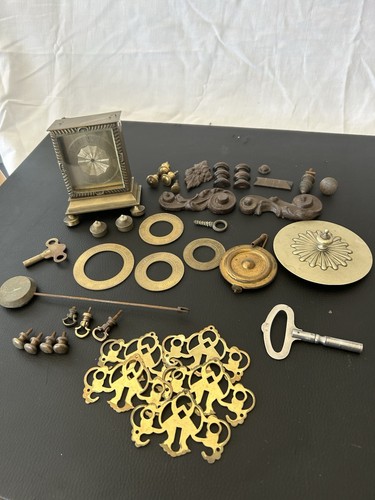 Clock parts various antique - -,