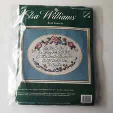 Elsa Williams Rose Sampler Crewel Wool Embroidery Kit 16" x 12"