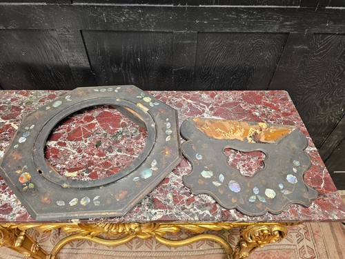 Antique papier mache inlay