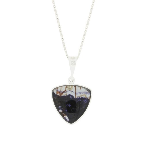 Derbyshire blue john - blue, necklace