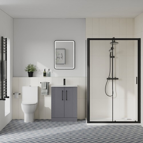 Full bathroom suite 500mm grey - full,