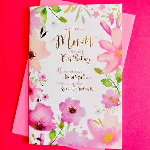 Mum birthday card lovely - birthday, 9"x6"