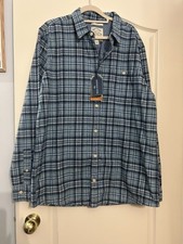 Mens Fat Face Long Sleeve Shawley Blue Check Shirt - Size XL Tall - BNWT