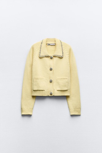 Zara collared rhinestone - collared,