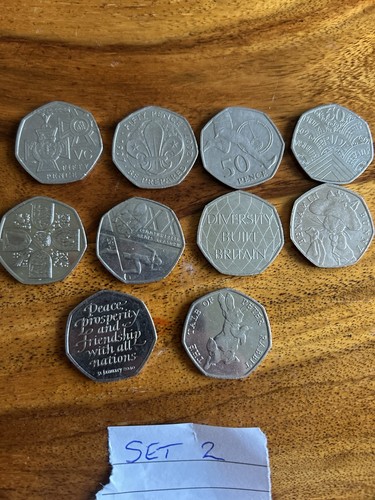 Set british 50p coin job - set,