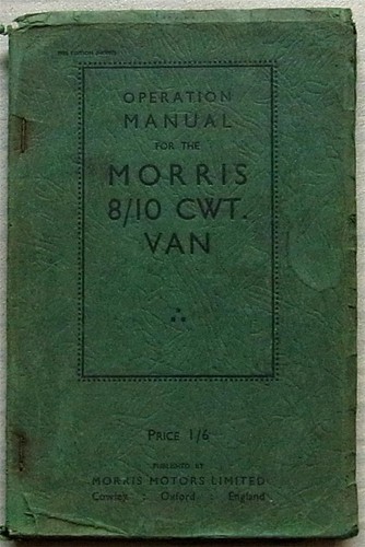 Morris cwt van operation - van,