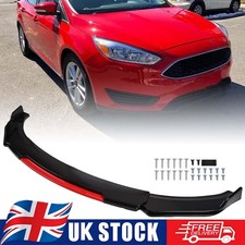 Gloss Black+Red Car Lower Front Bumper Lip Spoiler Splitter For Ford Focus RS ST