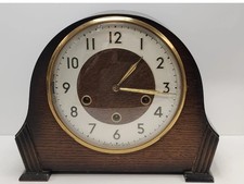 Anitique Pendulum Smiths Art Deco Westminster Chime Mantel Clock. read notes