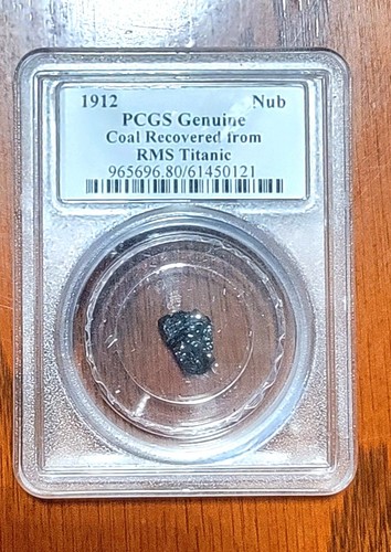 1912 titanic coal relic pcgs - relic,