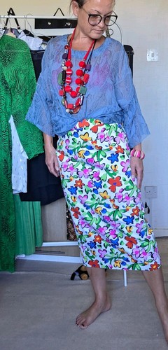 White multicolour floral print - white,