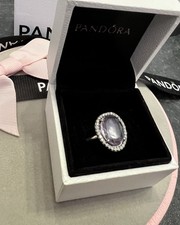 Genuine Pandora Glamorous Legacy Amethyst Ring S925 ALE Size 50 Retired VGC Box